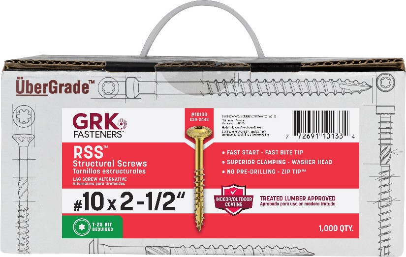 RSS #10 x 2-1/2-in Polymer Exterior Wood screws ( 1000 -Per Box )