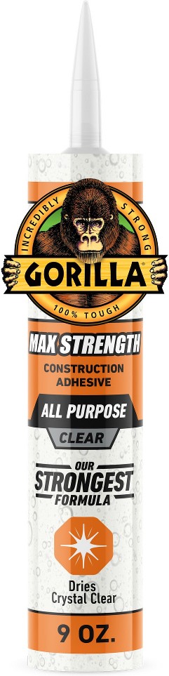 Max Strength Clear Max Strength Polymer-based Clear Multi-use Interior/Exterior Construction Adhesive ( 9-fl oz Fluid Oz)