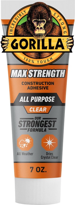 Max Strength Polymer-based Clear Multi-use Interior/Exterior Construction Adhesive ( 7-fl oz Fluid Oz)