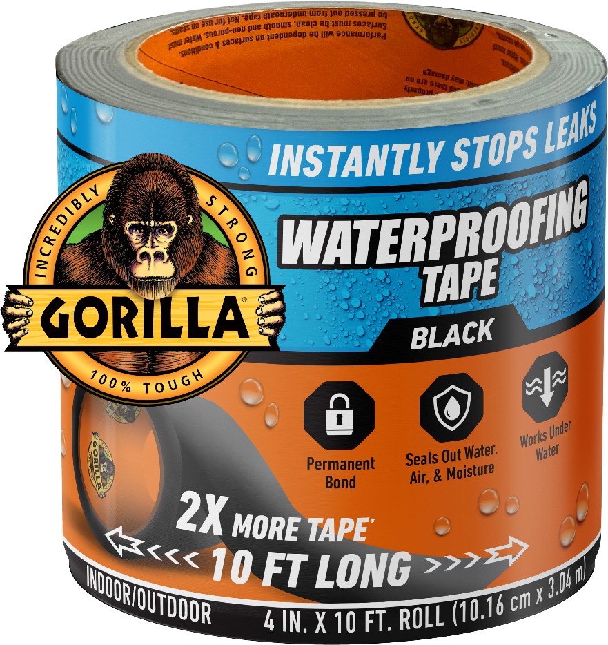 Waterproof Patch Seal Black Waterproof Duct Tape 4-in x 10 Feet