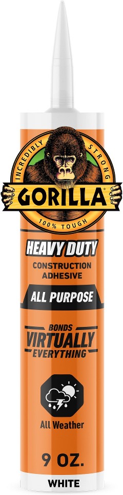 Heavy Duty Polymer-based White Multi-use Interior/Exterior Construction Adhesive ( 9-fl oz Fluid Oz)
