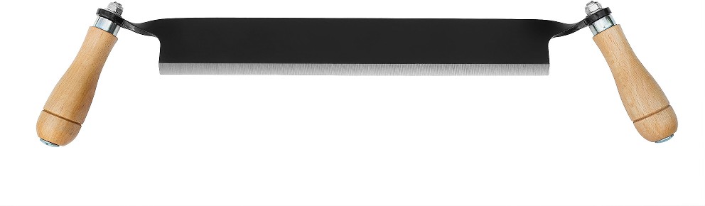 Straight Draw Shaver with Wood Grip Handles and Blade Cover Debarking Tool for Firewood, Logs, and Fence Posts 13-in Fine finish cut Hand Saw