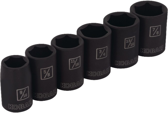 6 -Piece Standard (SAE) 1/2-in Drive Set 6-point Impact Socket Set