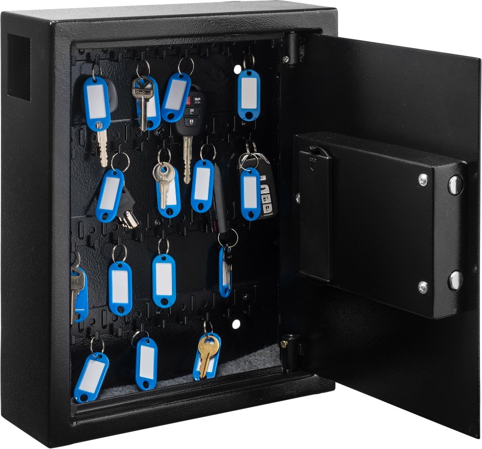 Wall Mount Black Keyed 40-Key Cabinet