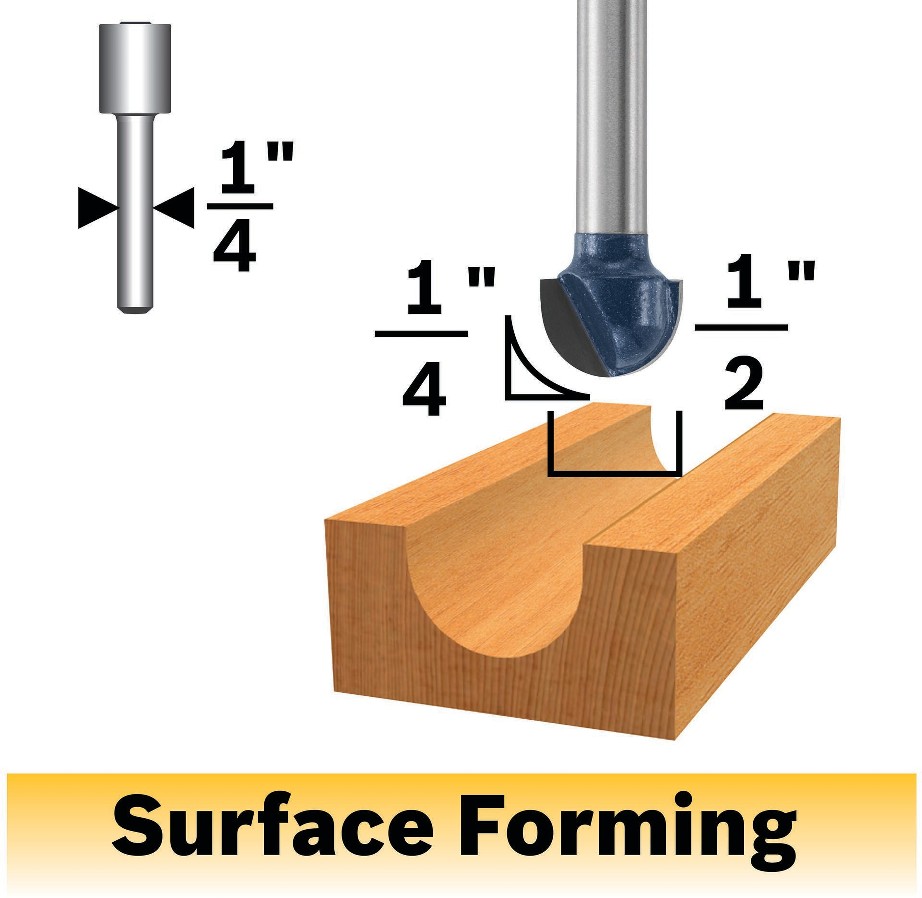 1/2-in Carbide-tipped Core box Router Bit