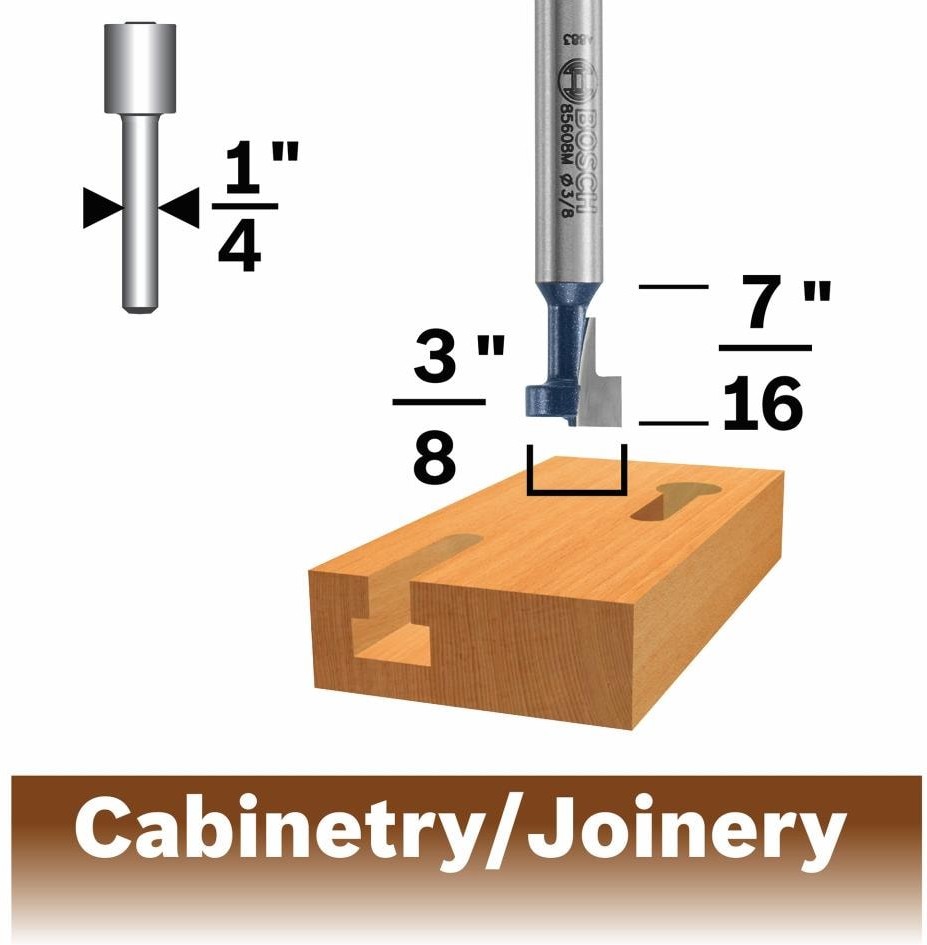 3/8-in Carbide-tipped Hole and flush cut trimmer Router Bit