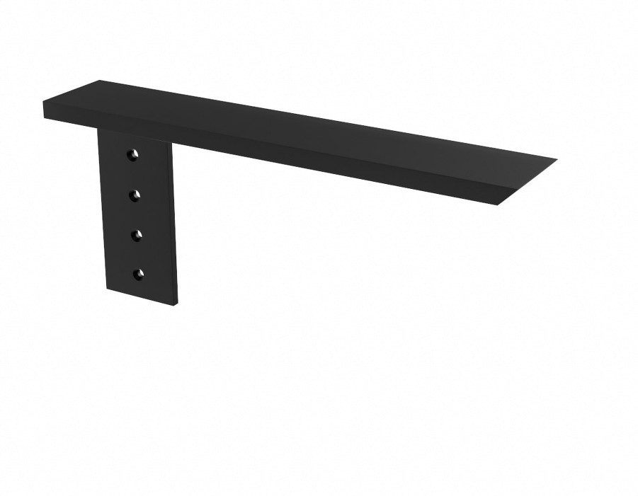 The Original Right Side Wall Free Hanging Shelf Bracket Black 20-in x 2.5-in x 6-in Black Steel Mounting bracket