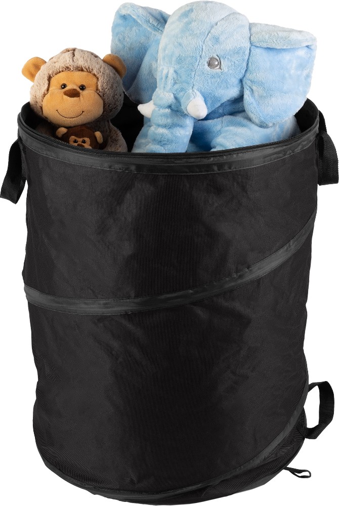 46 Gallon Black Wire Outdoor Detached Lid Trash Can