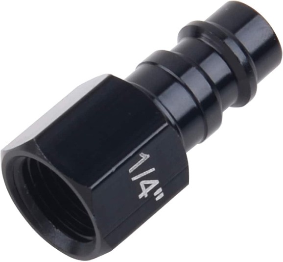 1/4-in High Flow Female Plug- Aluminum