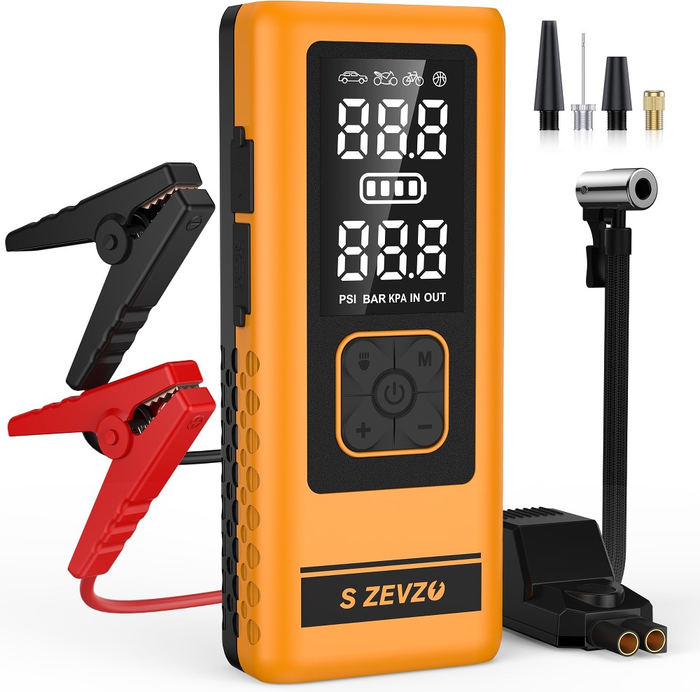 4000 -Amp 12 -Volt Portable Car Battery Jump Starter with Digital Display