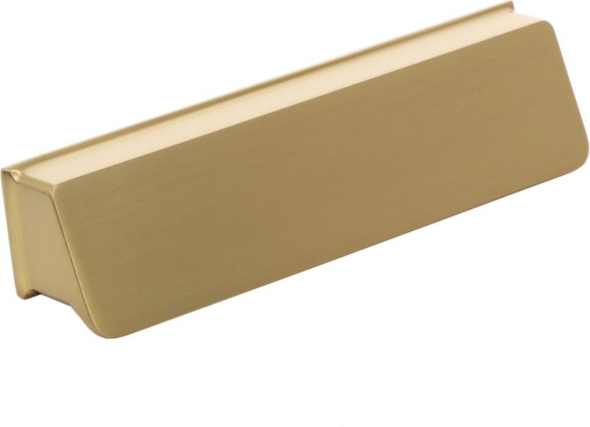 Conway 3-3/4-in , 96mm Center to Center Brushed Gold Square Cup Drawer Pull 6 -Pack