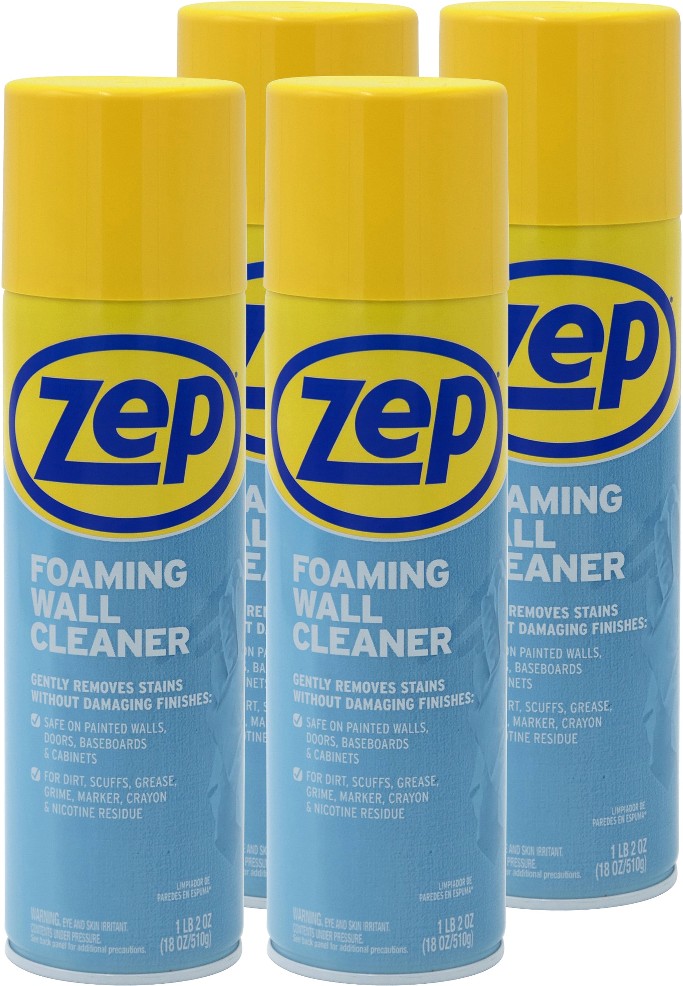 Foaming Wall Cleaner 18 -oz Non-Scented Foam All-Purpose Cleaner 4 -Pack
