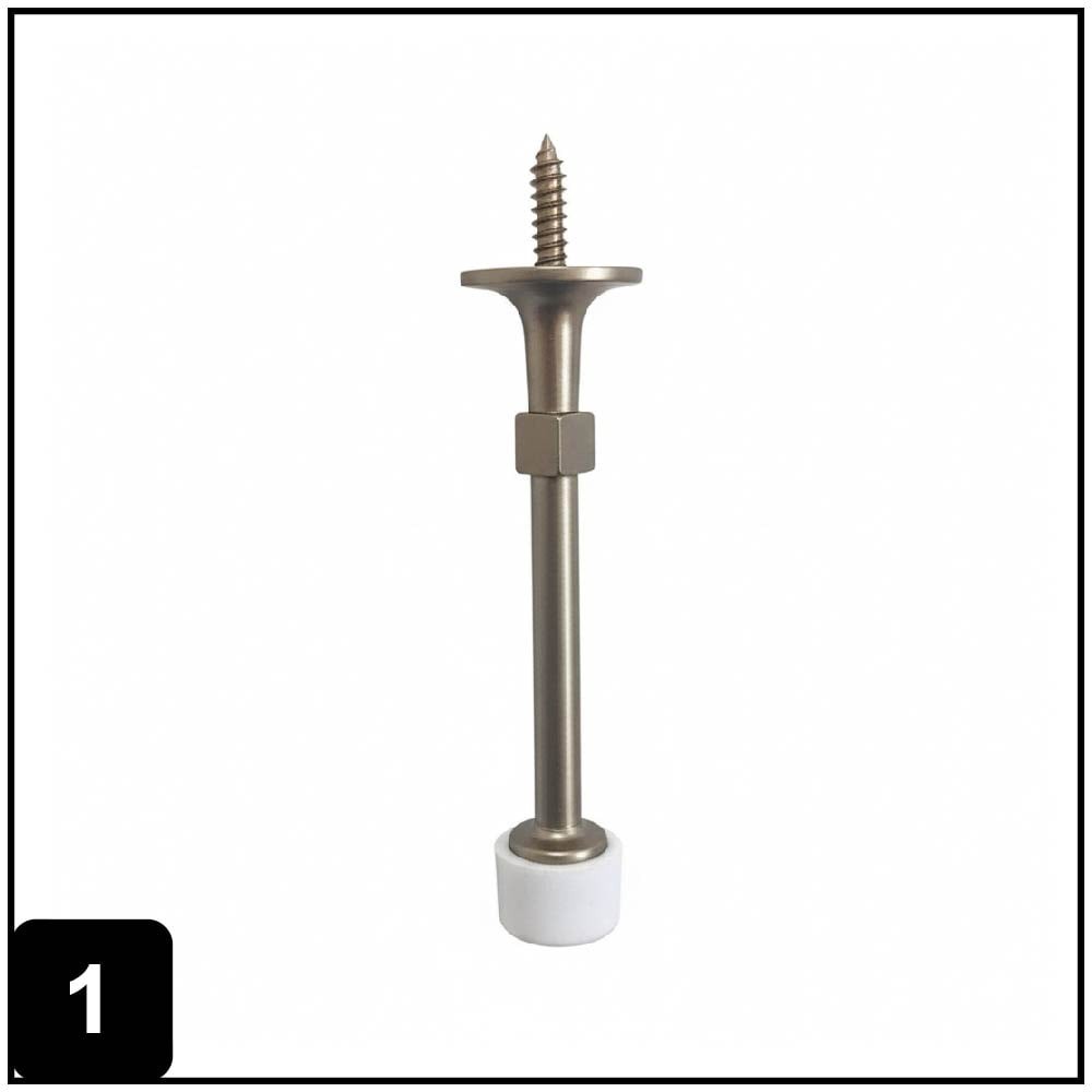 3-1/2-in Satin nickel Rigid Door Stop