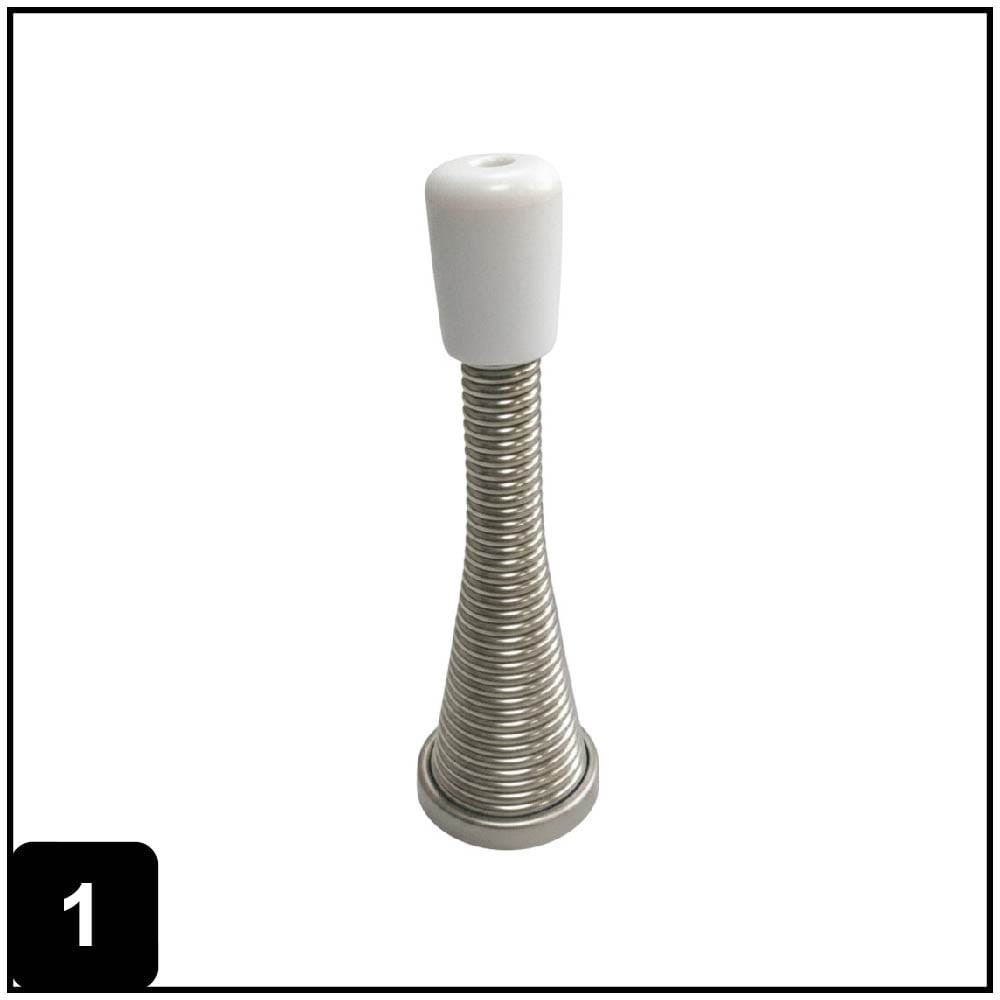 2-9/10-in Satin nickel Spring Door Stop