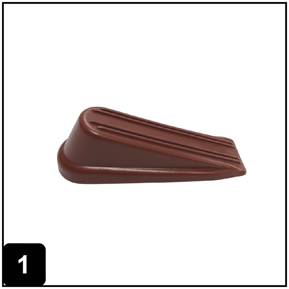 4-in Brown Wedge Door Stop