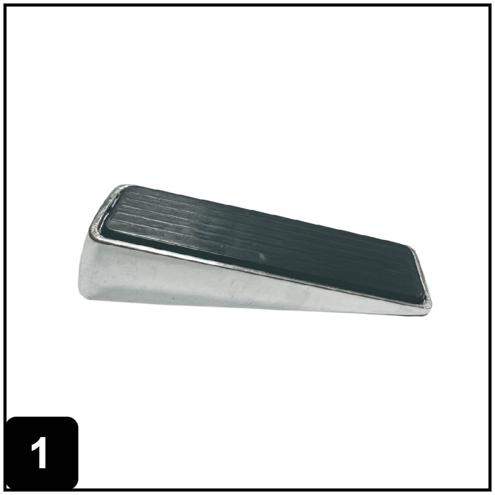4-3/4-in Chrome Wedge Door Stop