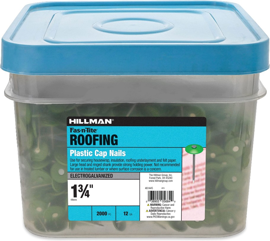 1-3/4-in 12 -Gauge Electro-Galvanized Plastic Cap Nails ( 2000 -Per Box )