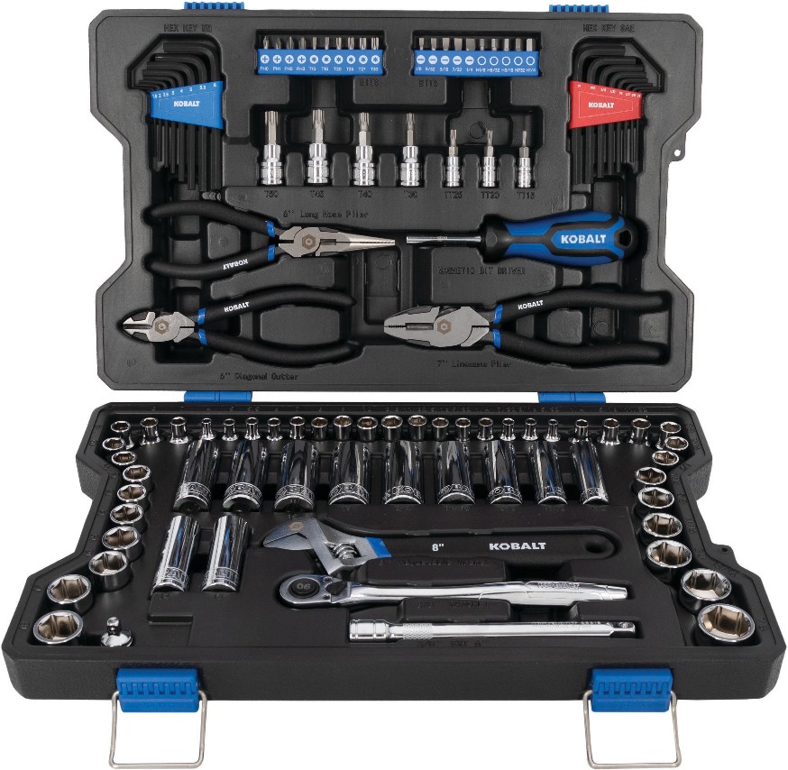 102 -Piece Standard (SAE) and Metric Mechanics Tool Set with Hard Case