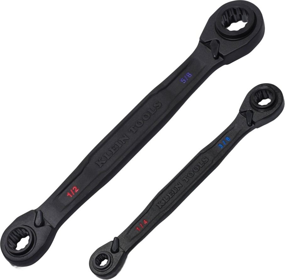 4-in-1 Ratcheting Wrench Set, SAE, 2-Piece