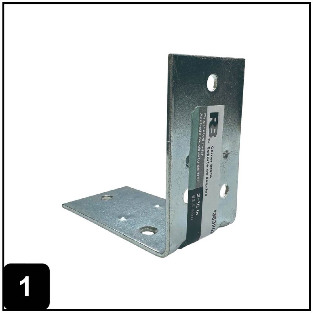 2.5-in x 1.5-in x 2.5-in 1.8 -Gauge Zinc-plated Steel Corner brace