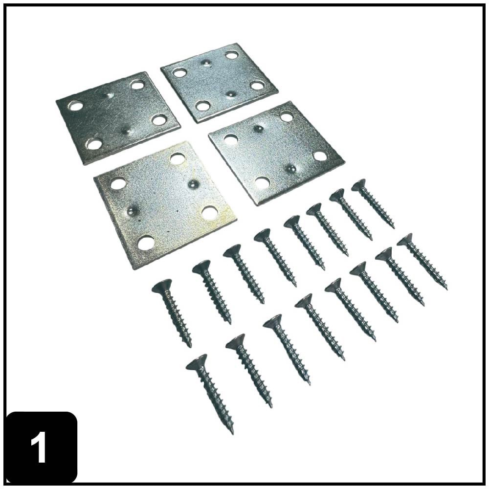 1.5-in x 1.42-in x 0.07-in 1.5 -Gauge Zinc-plated Steel Mending brace 4 -Pack