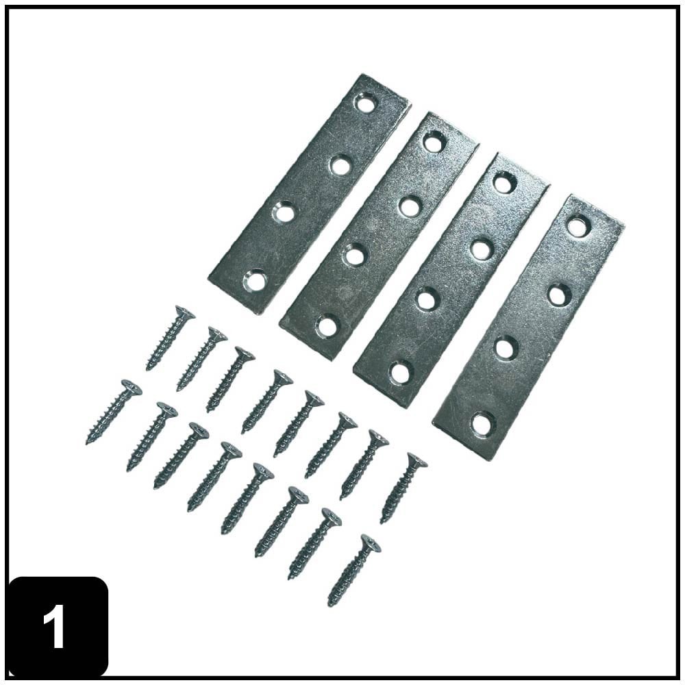 3-in x 0.75-in x 0.071-in 1.8 -Gauge Zinc-plated Steel Mending brace 4 -Pack