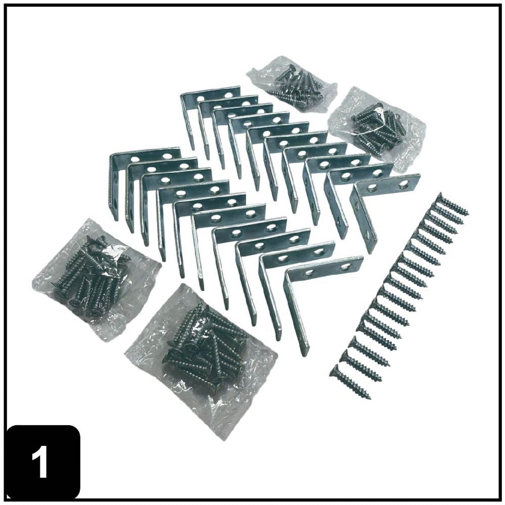 1.5-in x 0.5-in x 1.5-in 1.8 -Gauge Zinc-plated Steel Corner brace 20 -Pack