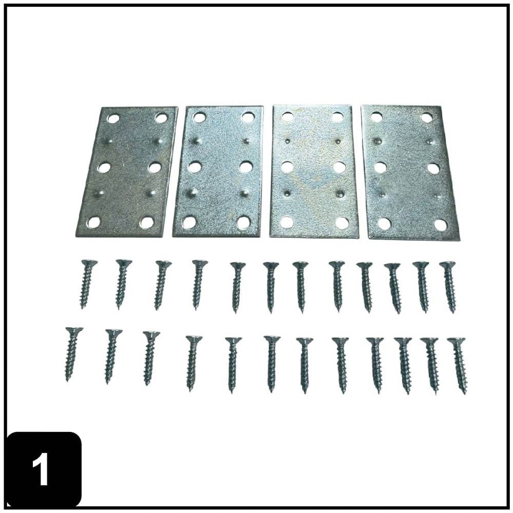 2.5-in x 1.42-in x 0.07-in 1.5 -Gauge Zinc-plated Steel Mending brace 4 -Pack