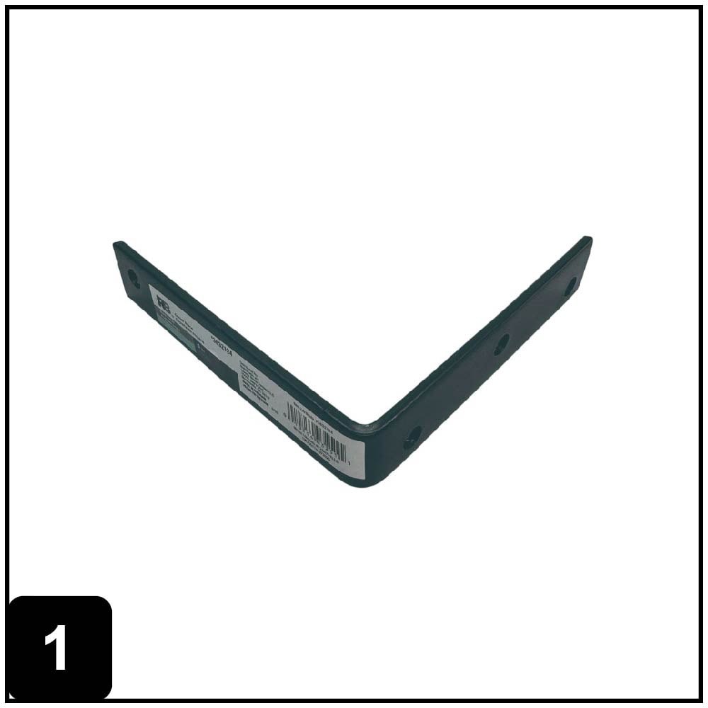 5-in x 1-in x 5-in 4.2 -Gauge Black Steel Corner brace
