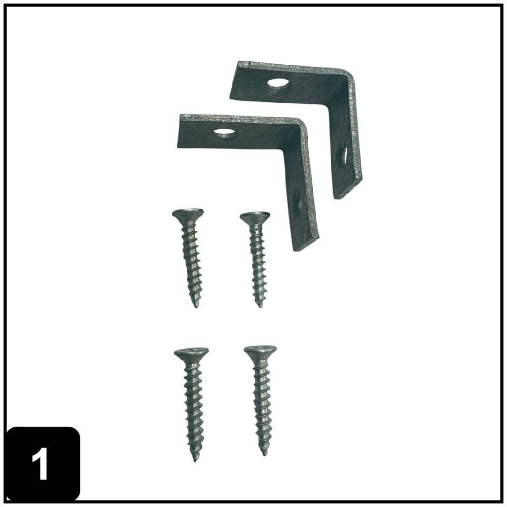 1-in x 0.5-in x 1-in 1.8 -Gauge Galvanized Steel Corner brace 2 -Pack