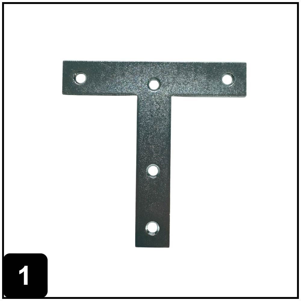 4-in x 0.75-in x 4-in 2 -Gauge Zinc-plated Steel T-Plate 2 -Pack