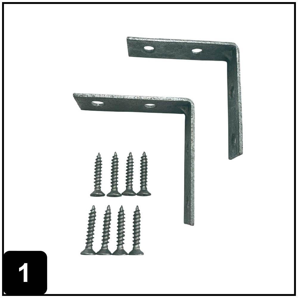 2-in x 0.625-in x 2-in 1.8 -Gauge Galvanized Steel Corner brace 2 -Pack