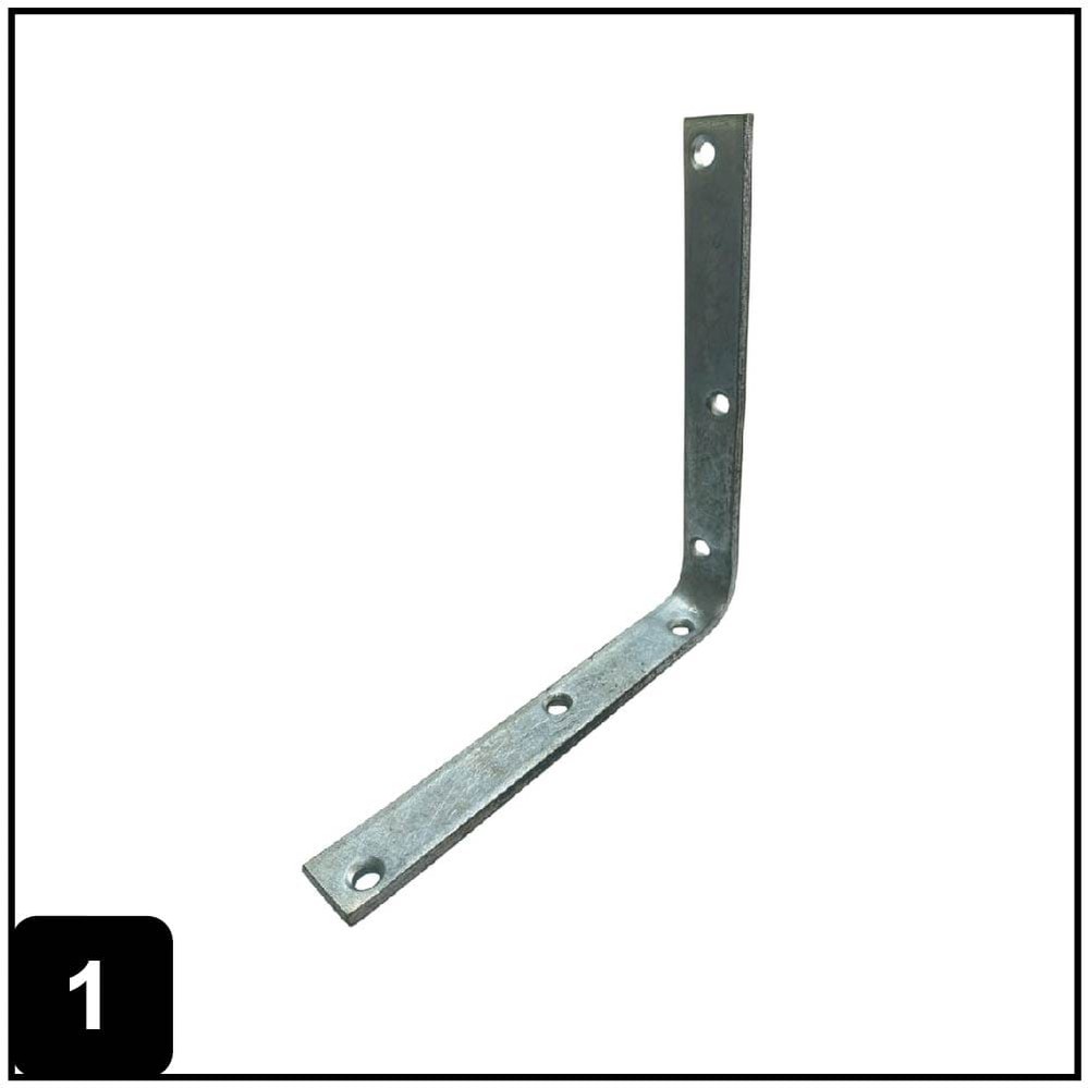 8-in x 1.125-in x 8-in 5.3 -Gauge Zinc-plated Steel Corner brace