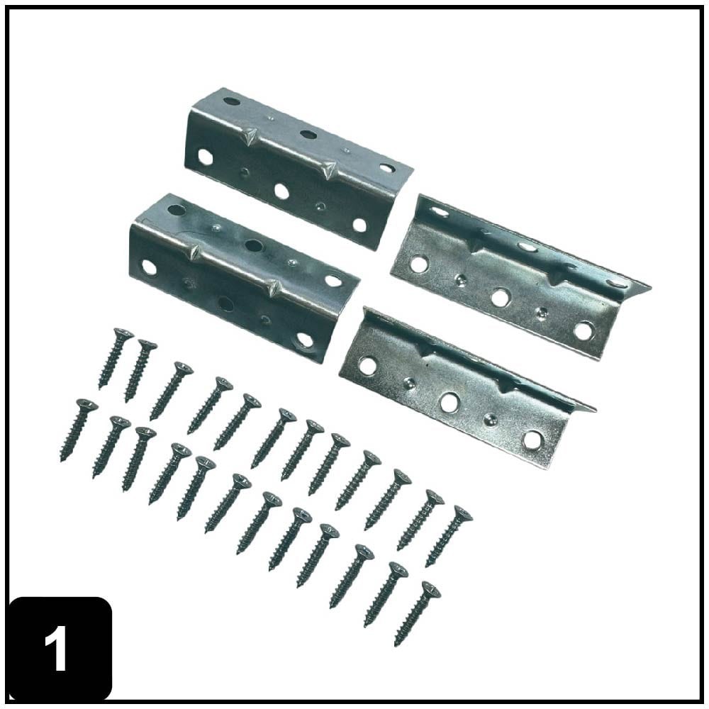 2.5-in x 0.75-in x 0.75-in 1 -Gauge Zinc-plated Steel Corner brace 4 -Pack