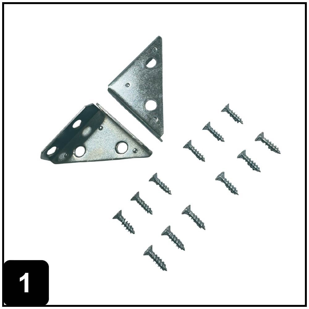 2-in x 2-in x 0.61-in 1.5 -Gauge Zinc-plated Steel Corner brace 2 -Pack