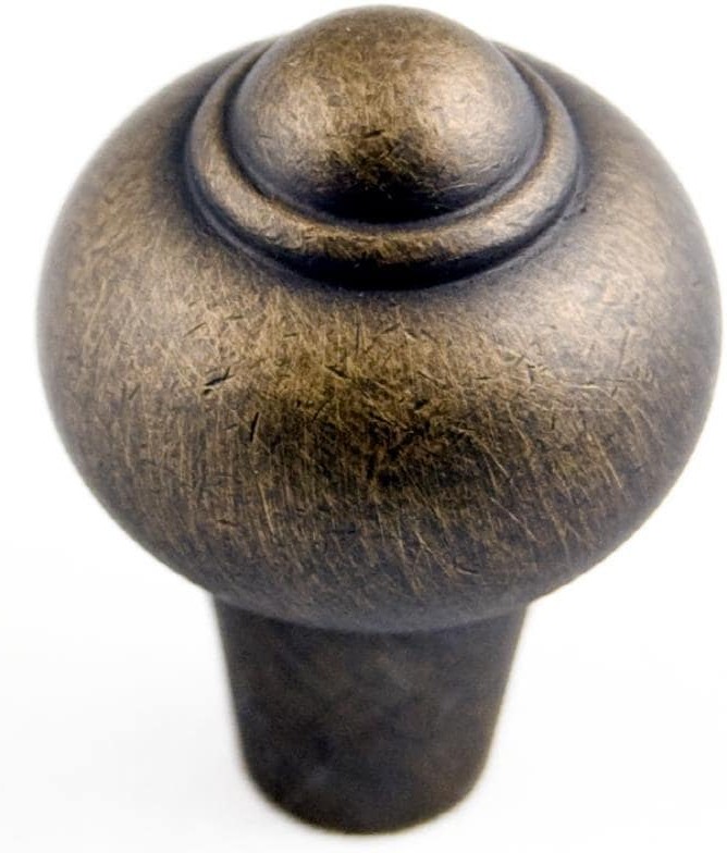 Antique English Round Transitional Cabinet Knob