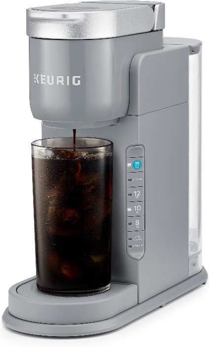 K-Iced Brewer Single-Serve Coffee Maker with 5-Cup Water Reservoir ( Gray )
