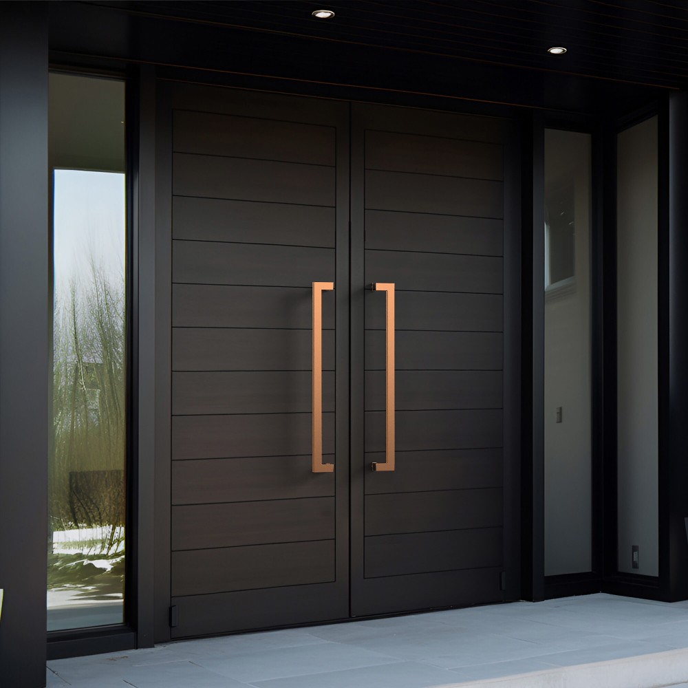 Pull Door Handle Bars 36 in Brushed Copper Interior/Exterior Bed/Bath Combined Door Handle