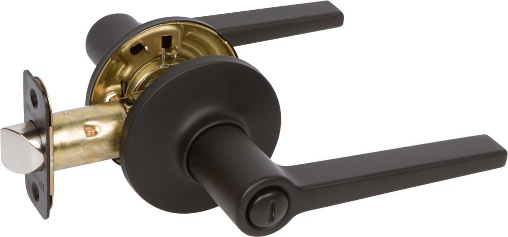Delaney Contemporary Black Interior or Bed/Bath Privacy Door Handle
