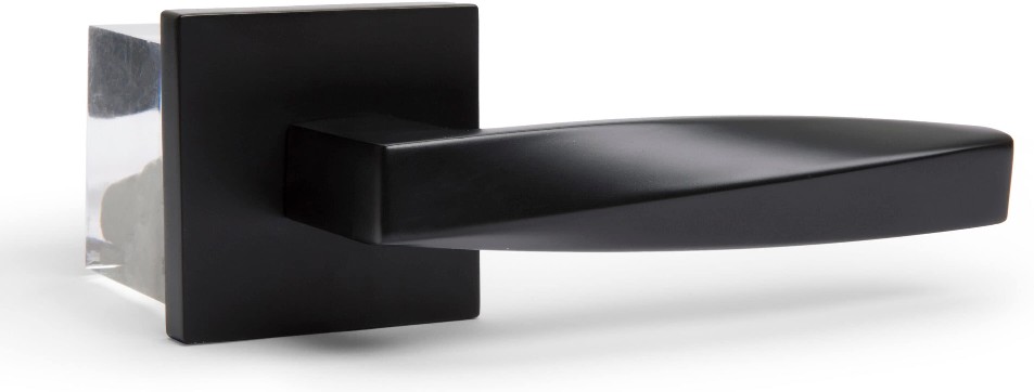 Convex Matte Black Interior Bed/Bath Hall/Closet Privacy Door Handle