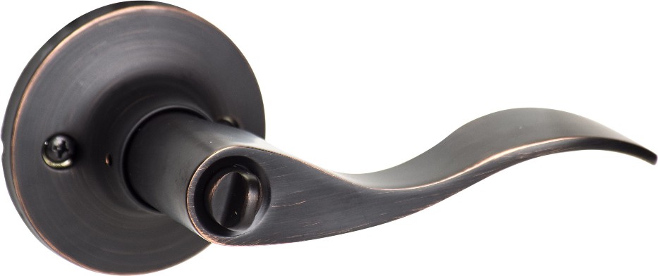 Sure-Loc Door Hardware Snowbird Vintage Bronze Interior or Bed/Bath Privacy Door Handle