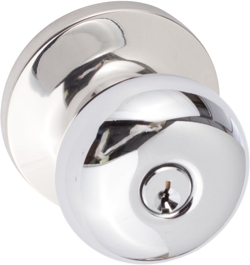 Sure-Loc Door Hardware Durango Polished Chrome Interior/Exterior Keyed Entry Door Knob