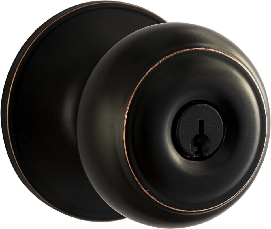 Sure-Loc Door Hardware Juniper Vintage Bronze Interior/Exterior Keyed Entry Door Knob