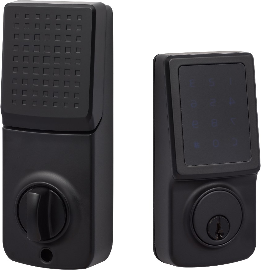 Electronic Deadbolts Flat Black Smart Lock Electronic Deadbolt Touchscreen Keypad