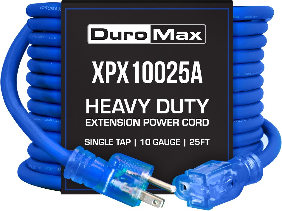 25-ft 10 / 3 Heavy Duty 3 Prong Blue Indoor/Outdoor Extension Power Cord