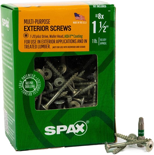 Multi-Material #8 x 1-1/2-in Double-barrier Exterior Wood screws ( 165 -Per Box )