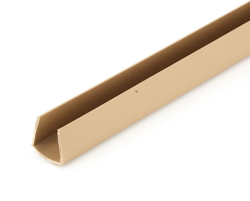 Beige 1/2-in Styrene Plastic U-Channel/C-Channel 46-in Lengths (Pack of 3)