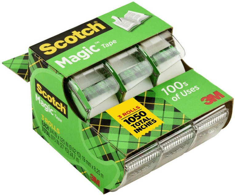 Magic 3 -Pack 25-ft x 0.75-in Multipurpose Tape