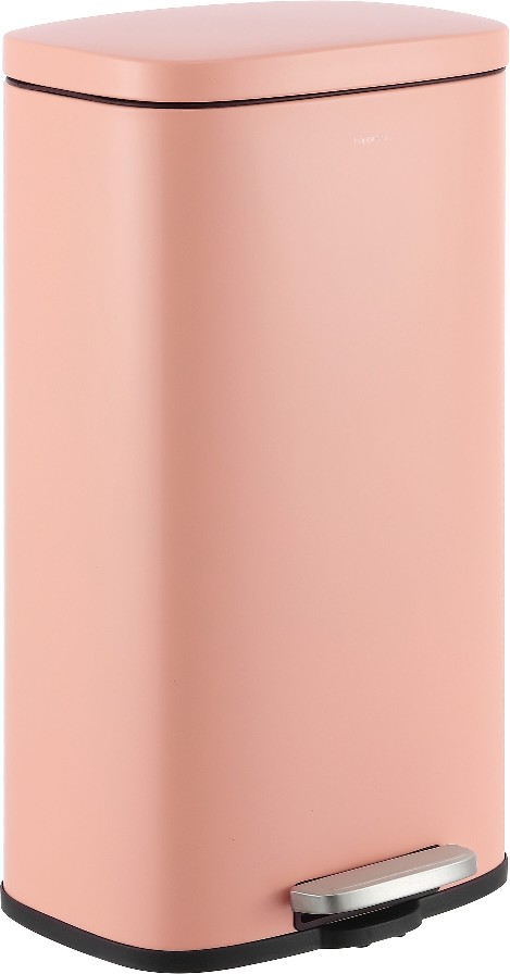 8 Gallon Flamingo Pink Metal Indoor Kitchen Step Trash Can
