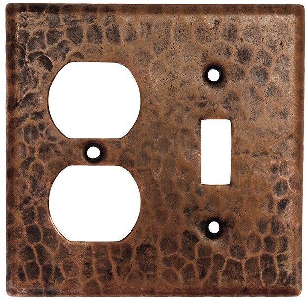 2 -Gang Standard Size Oil rubbed bronze Metal Indoor Toggle/Decorator Wall Plate